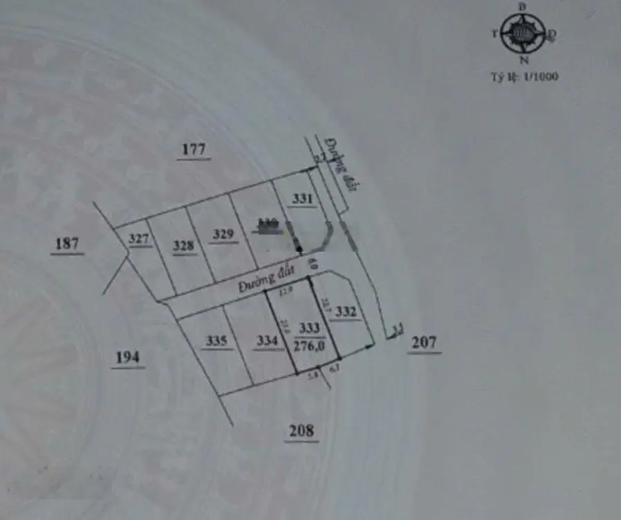 Bán đất nền thị trấn Di Linh, đường nhựa, ngang 12m dài 23m có 200m2 thổ cư