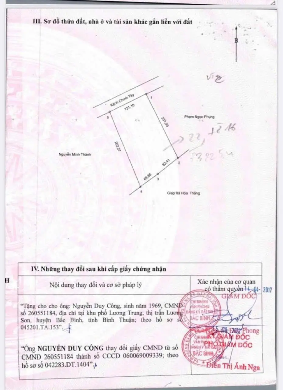 Lô 3.4ha ngay mặt tiền kênh Chánh Tây, gần trung tâm khu farm Hòa Thắng giá 1,2tr/m2