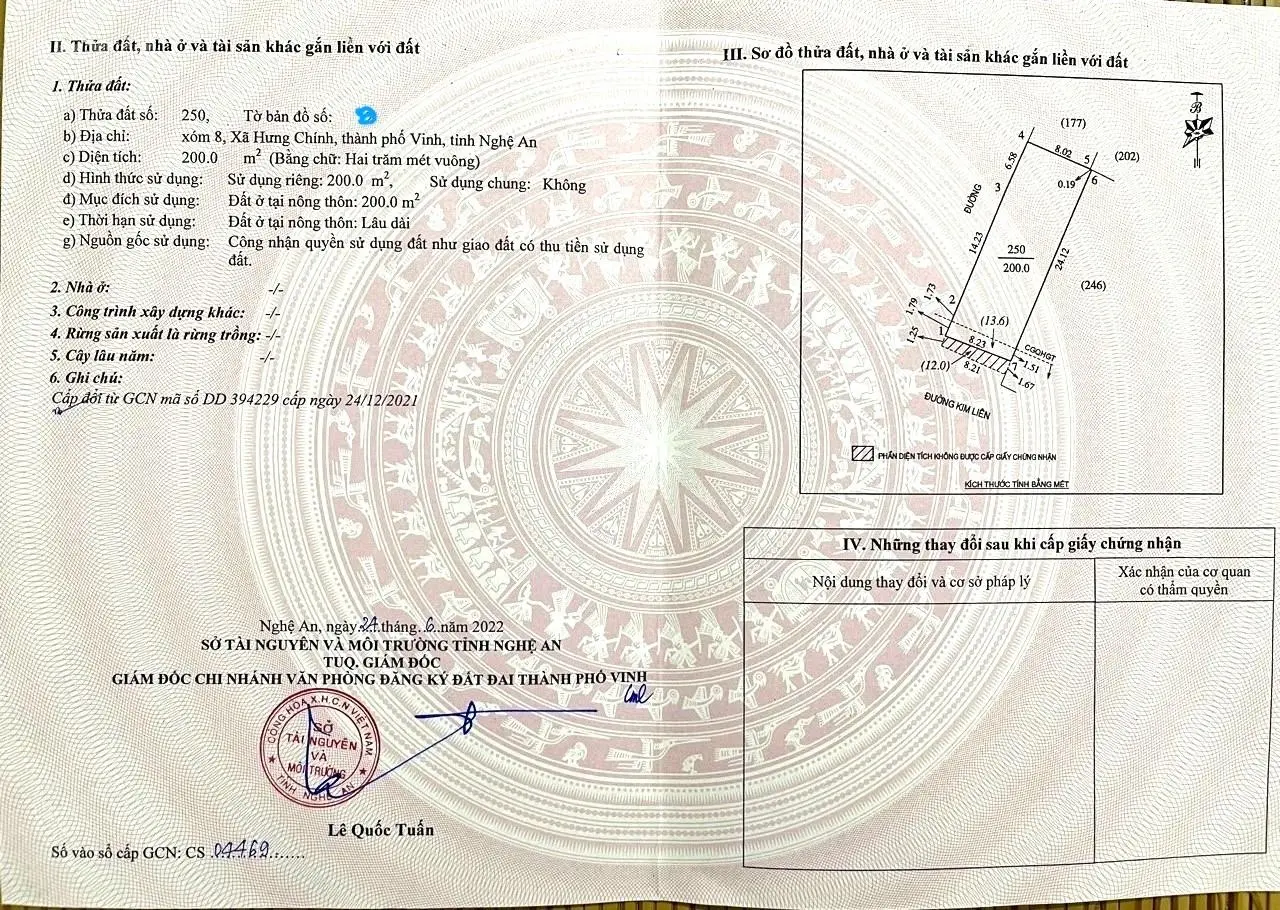 Bán đất mặt đường Quốc Lộ 46A (Kim Liên) xóm 8 Hưng Chính 200m2 giá chỉ hơn 6 tỷ cho thuê tốt