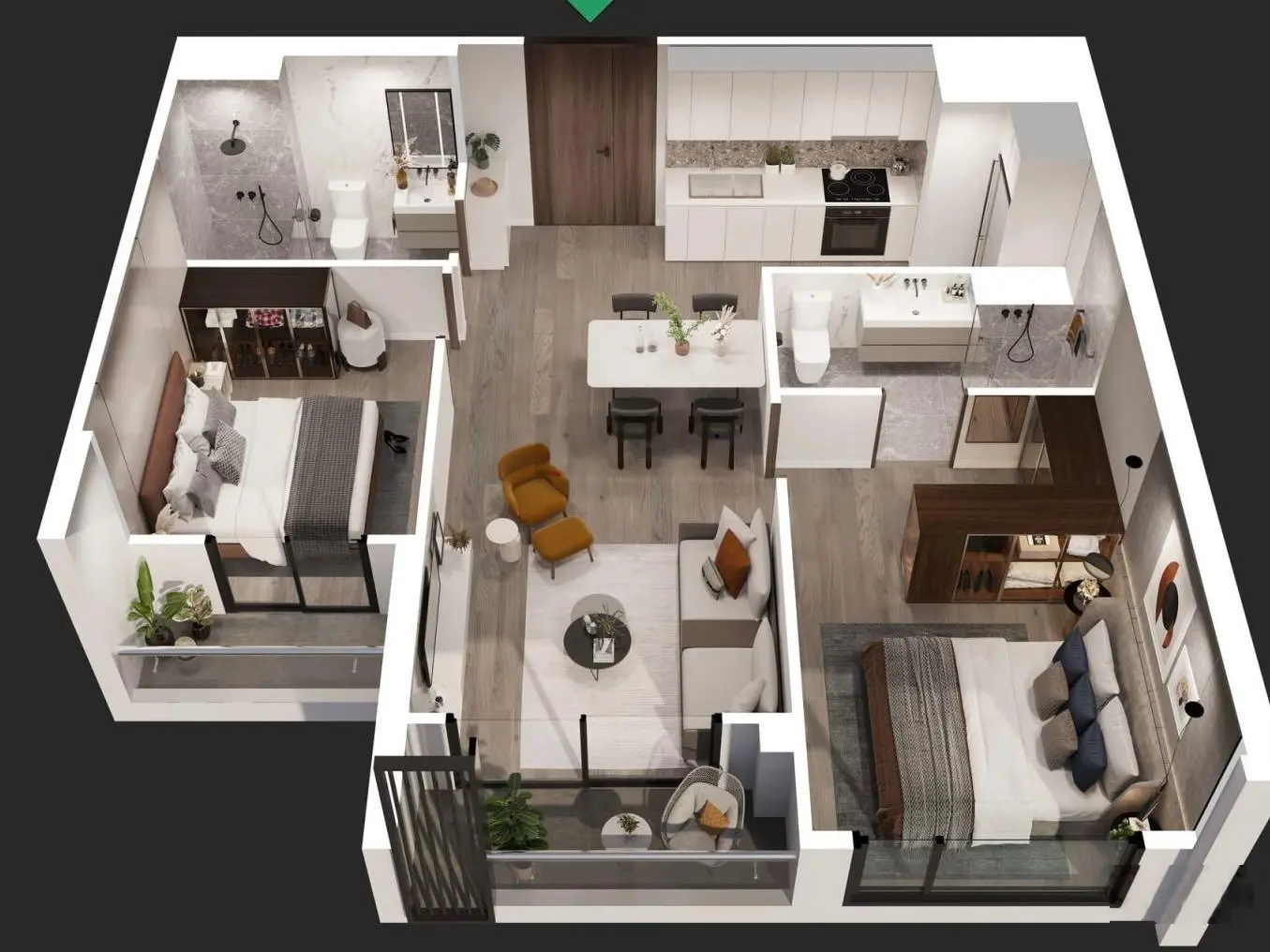 Bán Căn 2PN view hồ cực hiếm tầng trung. Toà B Masteri West heights giá rẻ nhất thị trường, bao phí