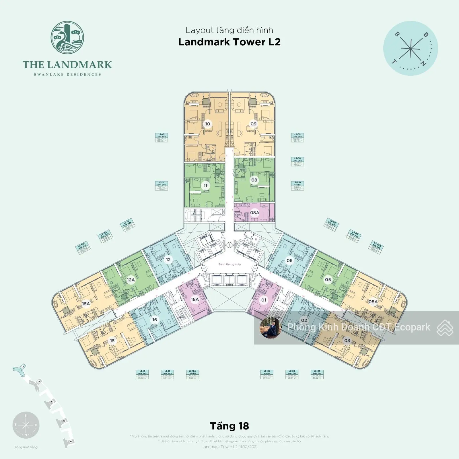 Bán căn 09 Landmark - 115m2 ban công ĐB - ĐN - giá 9,x tỷ bao thuế phí, LH 0918 114 ***