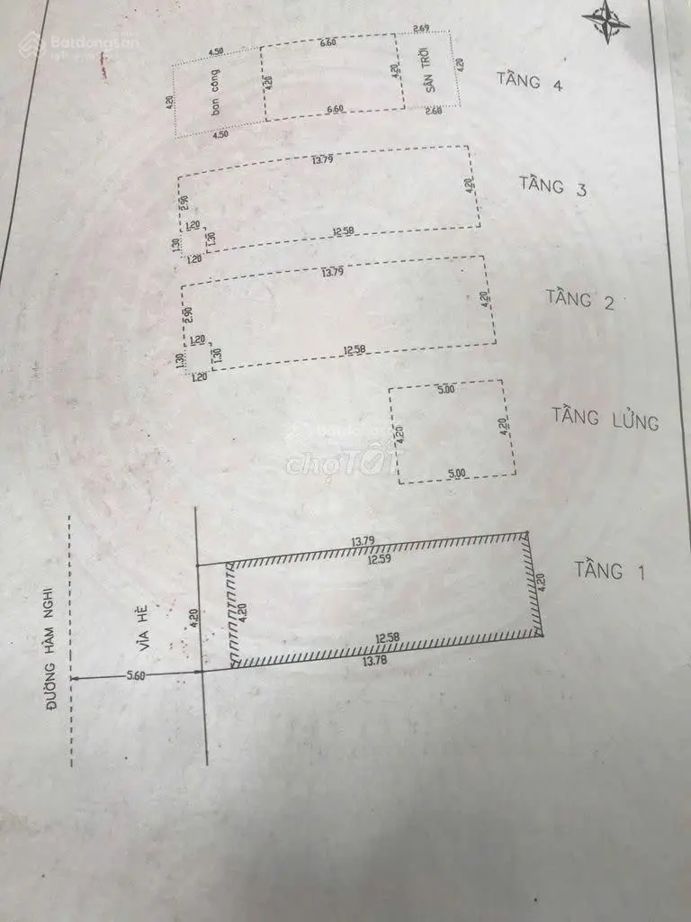 Chủ gửi bán nhà 4 tầng mặt tiền Hàm Nghi, Vĩnh Trung, Thanh Khê, Đà Nẵng DT 58m2 giá 12,5 tỷ