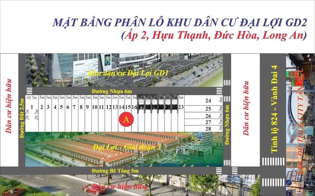 Bán đất tại Hựu Thạnh, Đức Hoà Long An. Diện tích 144m2