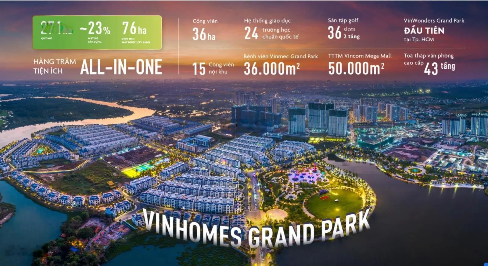 Quỹ căn chuyển nhượng độc quyền giá tốt nhất Vinhomes Grand Park cập nhật mới liên tục T6/2024