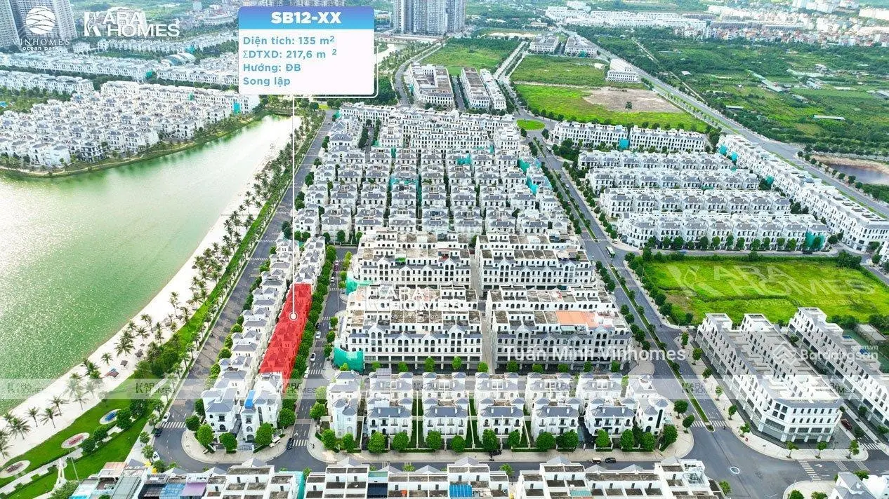 Top 1 giá 23tỷ sở hữu ngay bt song lập sao biển gần hồ lớn DT 135m2 Vinhomes Ocean Park Gia Lâm