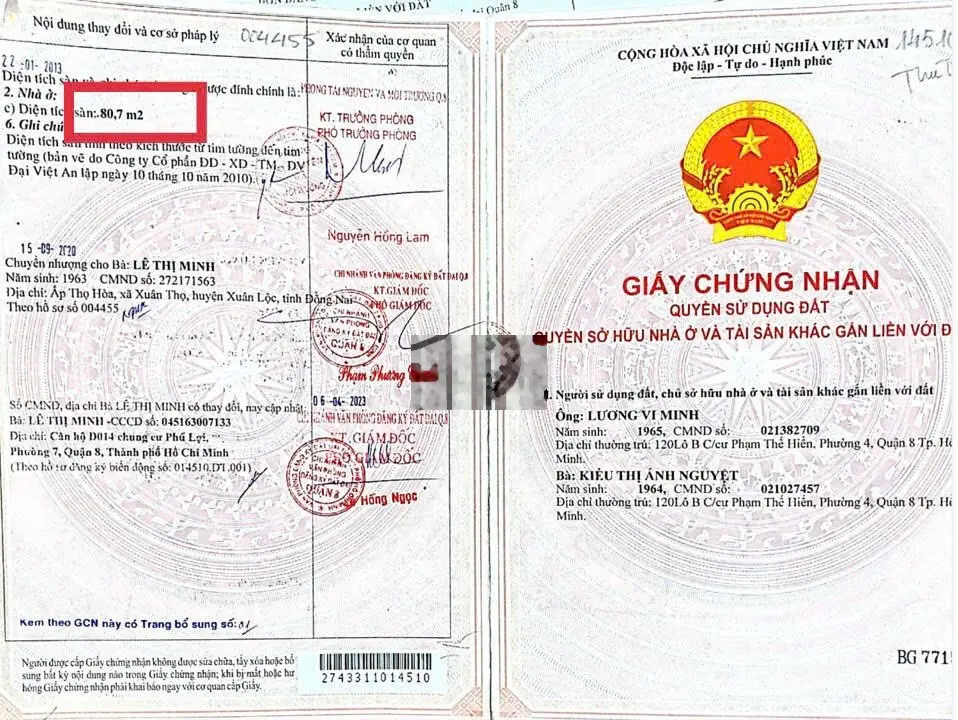 Bán nhà giá 2,85 tỷ, diện tích 80,7 m2, tại Phạm Thế Hiển, phường 7, Quận 8