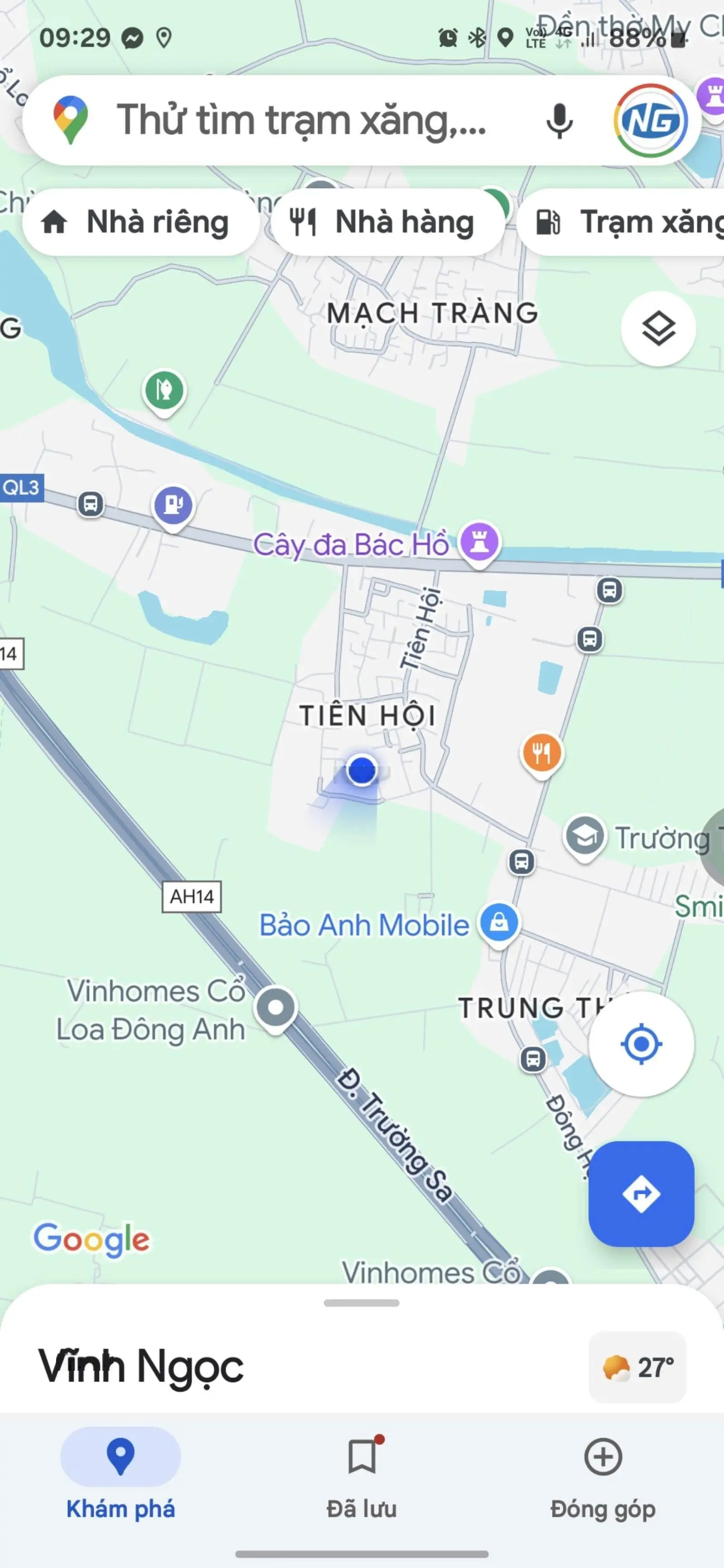 Đất thổ cư gần 400m2, 21m MT. Đối diện TTTMDV Vin Cổ Loa. Đường oto tránh