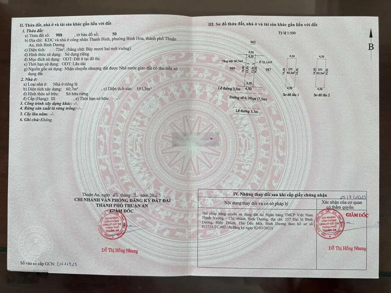 Bán nhà chính chủ sổ hồng riêng có hoàn công ngay khu nhà ở Thanh Bình kế chợ 434