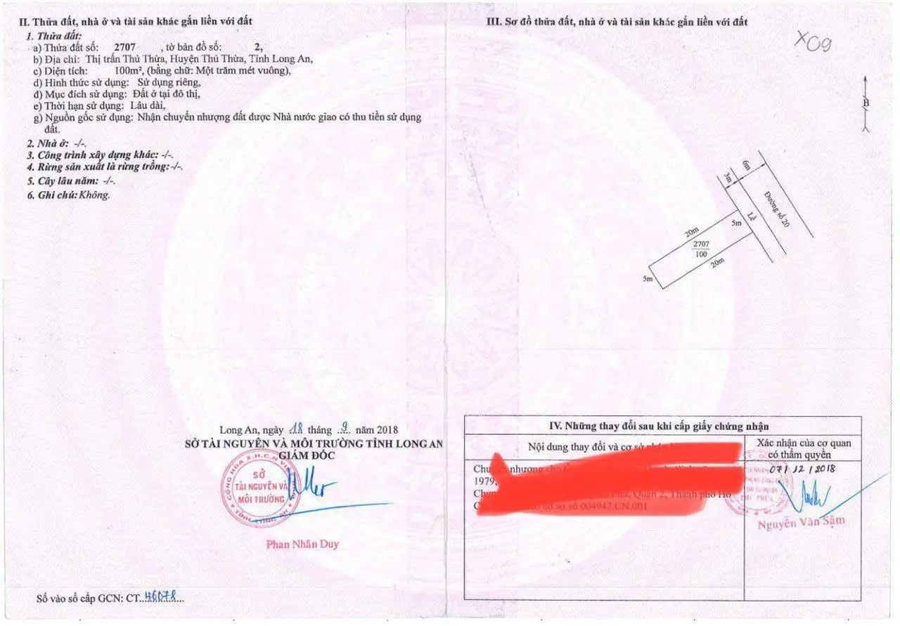 Cần sang nhượng lô đất ngay bệnh viện Đa khoa Thủ Thừa