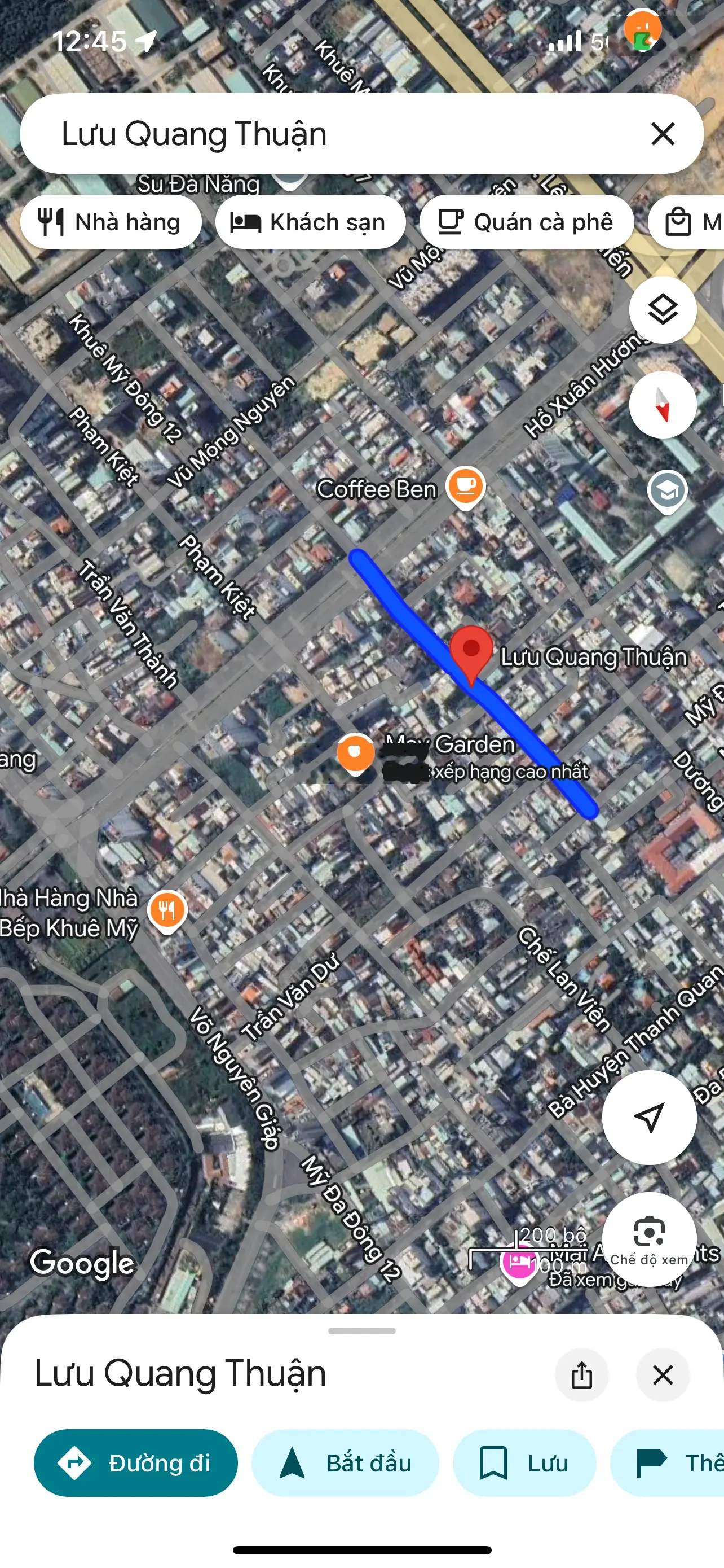 Bán đất đường Lưu Quang Thuận sát biển Mỹ Khê 300m - DT 110m2 ngang 6m - sẵn nhà cho thuê 12triệu