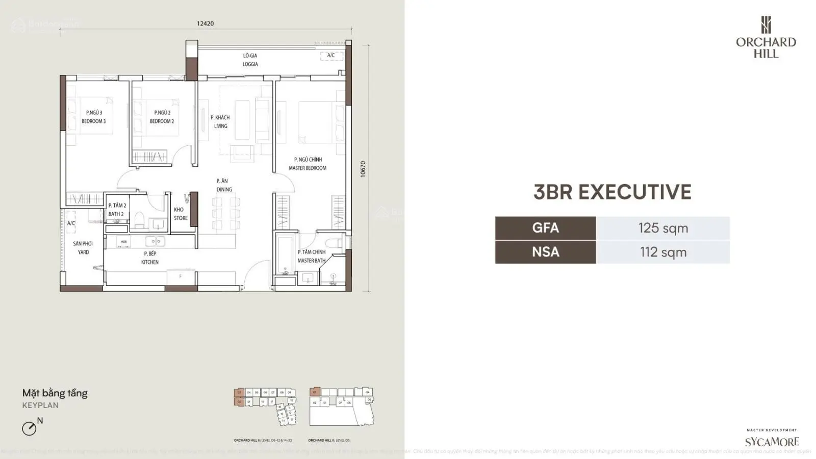 Căn hộ Orchard Hill Sycamore Bình Dương của CapitaLand - Quỹ căn đẹp 3PN giá tốt trực tiếp CĐT