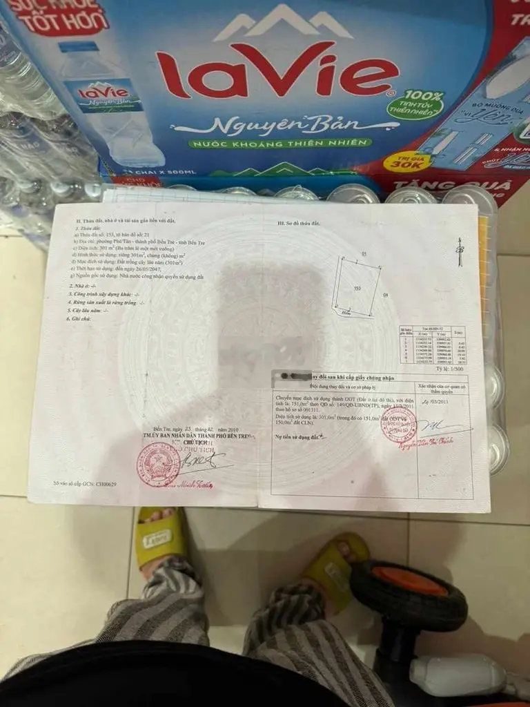 BÁN 301M2 ĐẤT PHƯỜNG PHÚ TÂN TP BẾN TRE