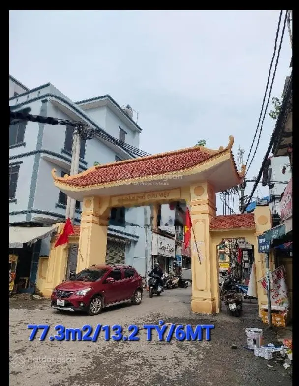 13.2 tỷ. mặt phố cửu việt /tt trâu quỳ/77.3m2/6mt