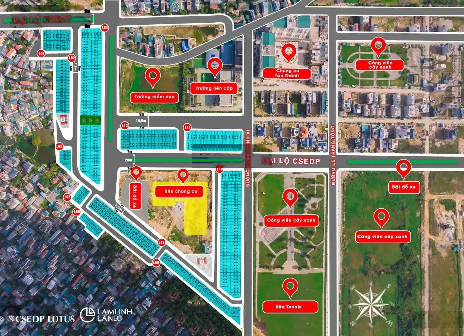 Bán nhà xây thô dự án CSEDP LOTUS (CL06), 4 tầng, diện tích 78m2, hướng Nam, liên hệ 0911 927 ***