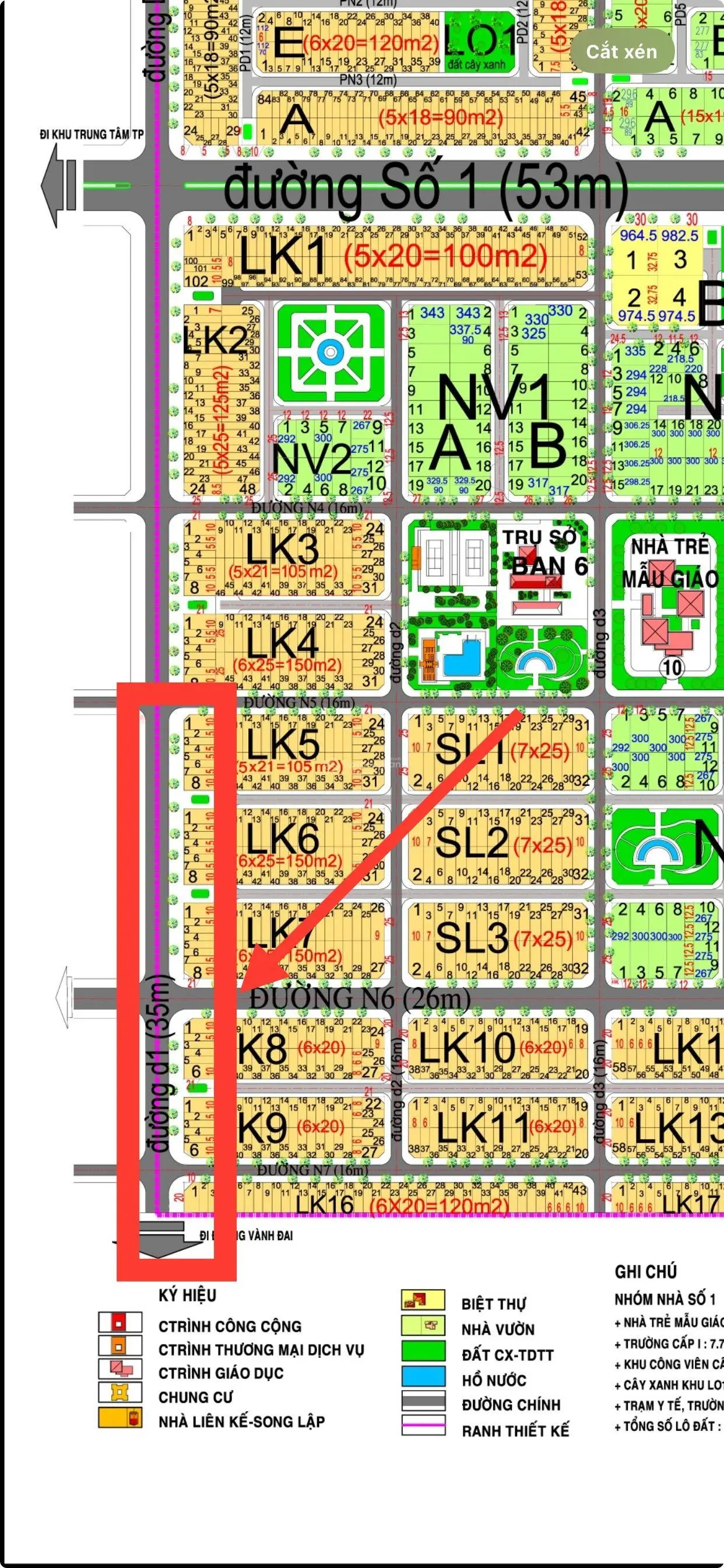 Cần bán nhanh nền đất mặt đường 35m(D1) 210m2 trong dự án HUD tại xã Phước An- Long Thọ, Nhơn Trạch