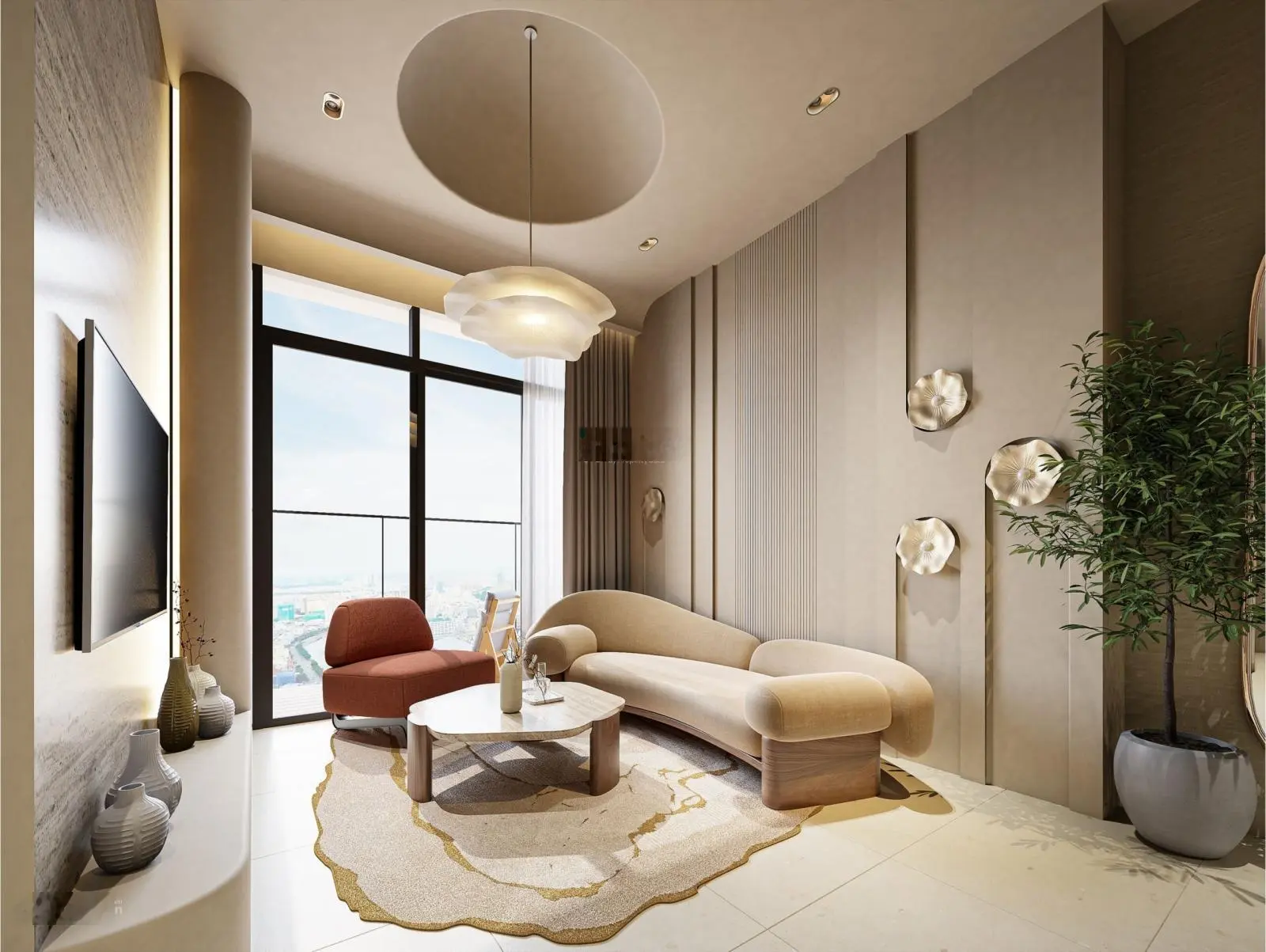 Chủ bán 1PN tháp A1 dự án Eaton Park diện tích 49.71m2, full nội thất