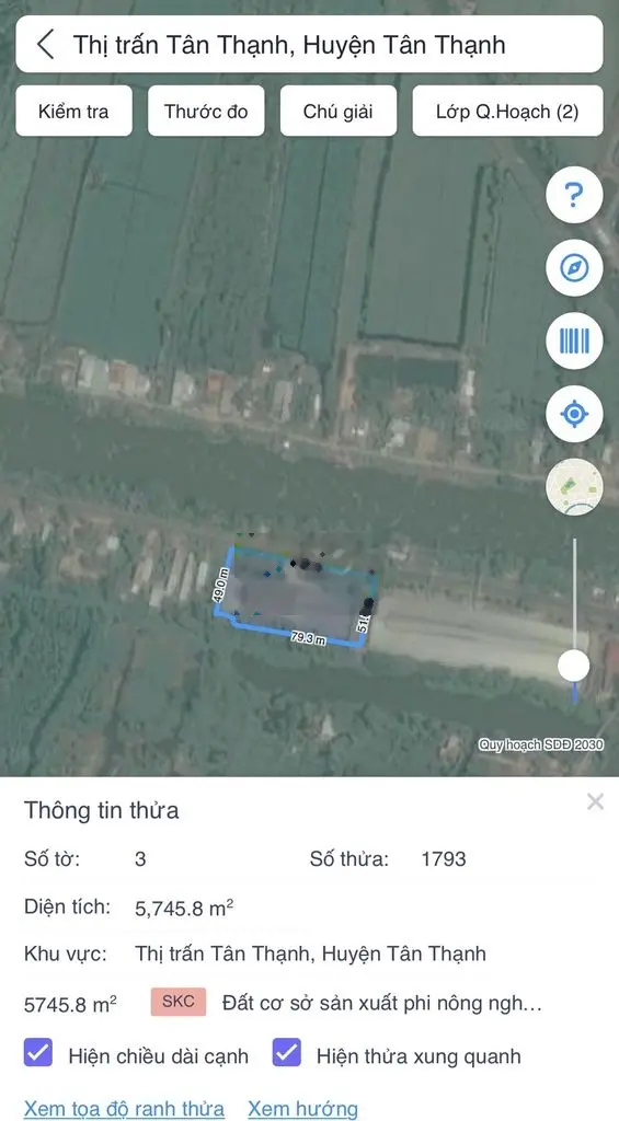 5893m2 đất Phi Nông Nghiệp ở Tân Thạnh, Long An