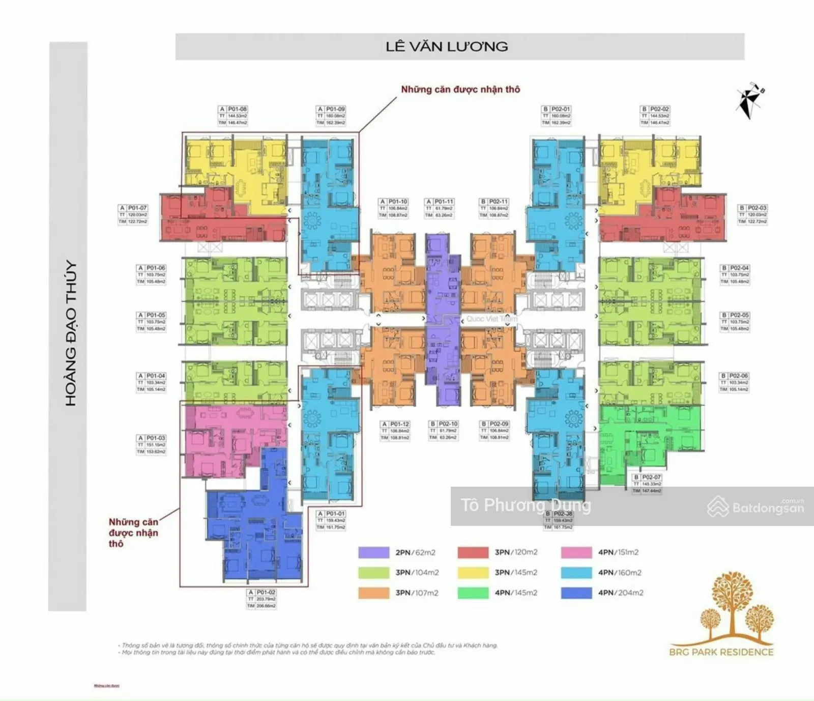Bán căn hộ BRG 25 Lê Văn Lương - DT 120m2 - 3 phòng ngủ - full nội thất - vào ở ngay