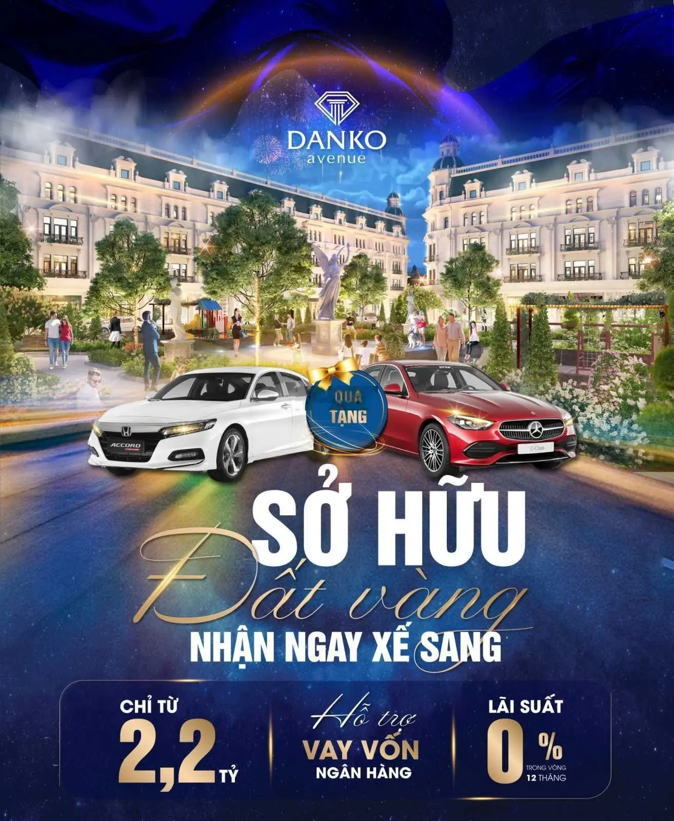 Sở hữu đất vàng - nhận ngay xế sang