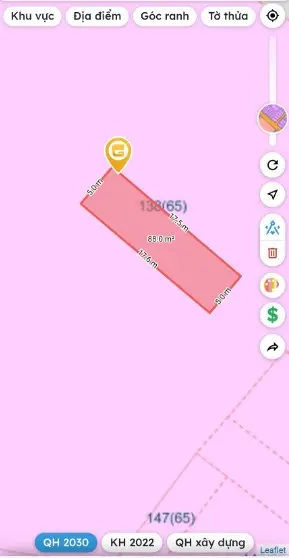 Bán đất SHR 87.5m2 mặt tiền đường nhựa 1/ Trịnh Thị Miếng, Xã Thới Tam Thôn, Huyện Hóc Môn TPHCM