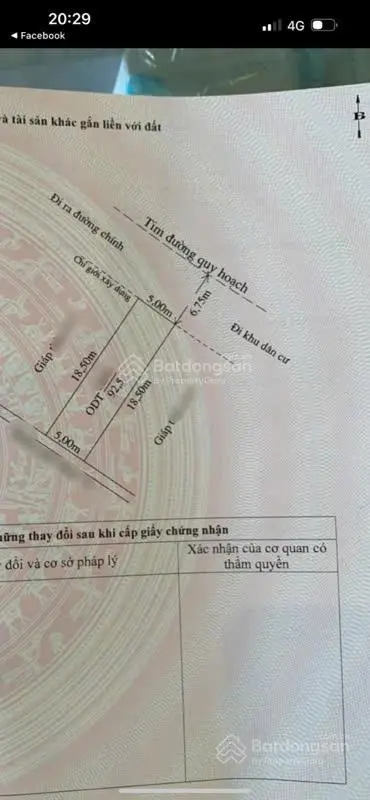 Bán đất Tổ 5 - P chiềng Sinh - TP Sơn La. DT: 277,5m2 giá 2,9 tỷ
