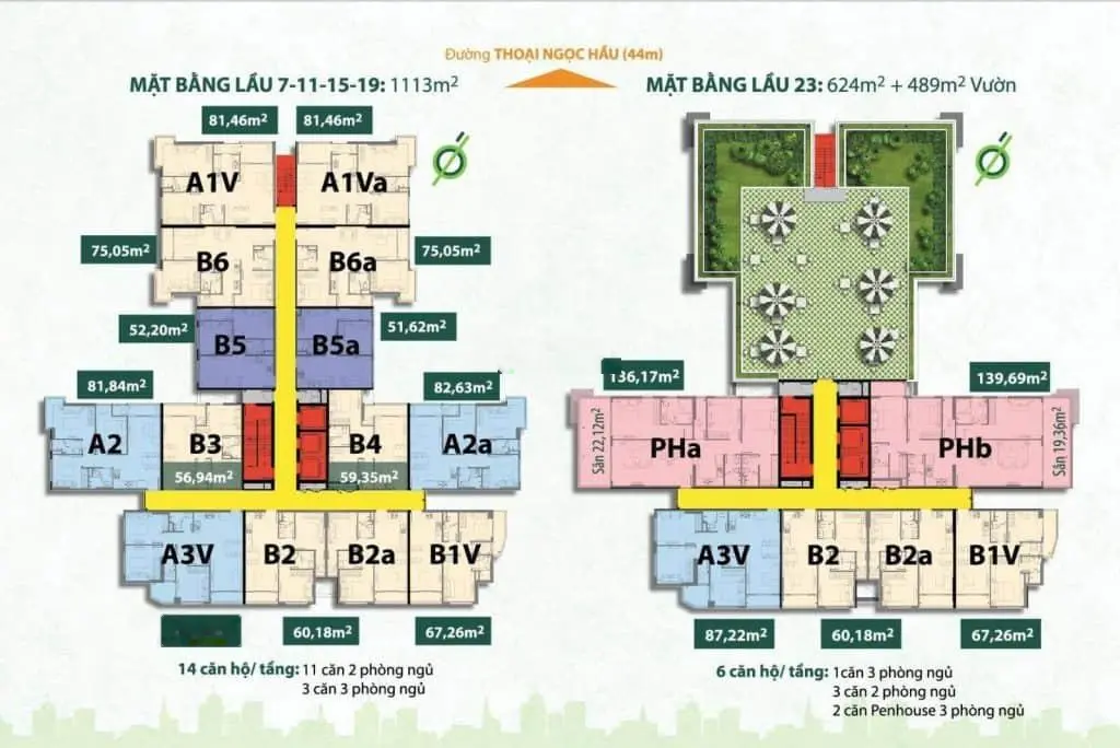 Căn hộ Res Green Thoại Ngọc Hầu 62m2, sẵn sổ hồng, góp 6.8%/3 năm, giá rẻ hơn thị trường 200 triệu