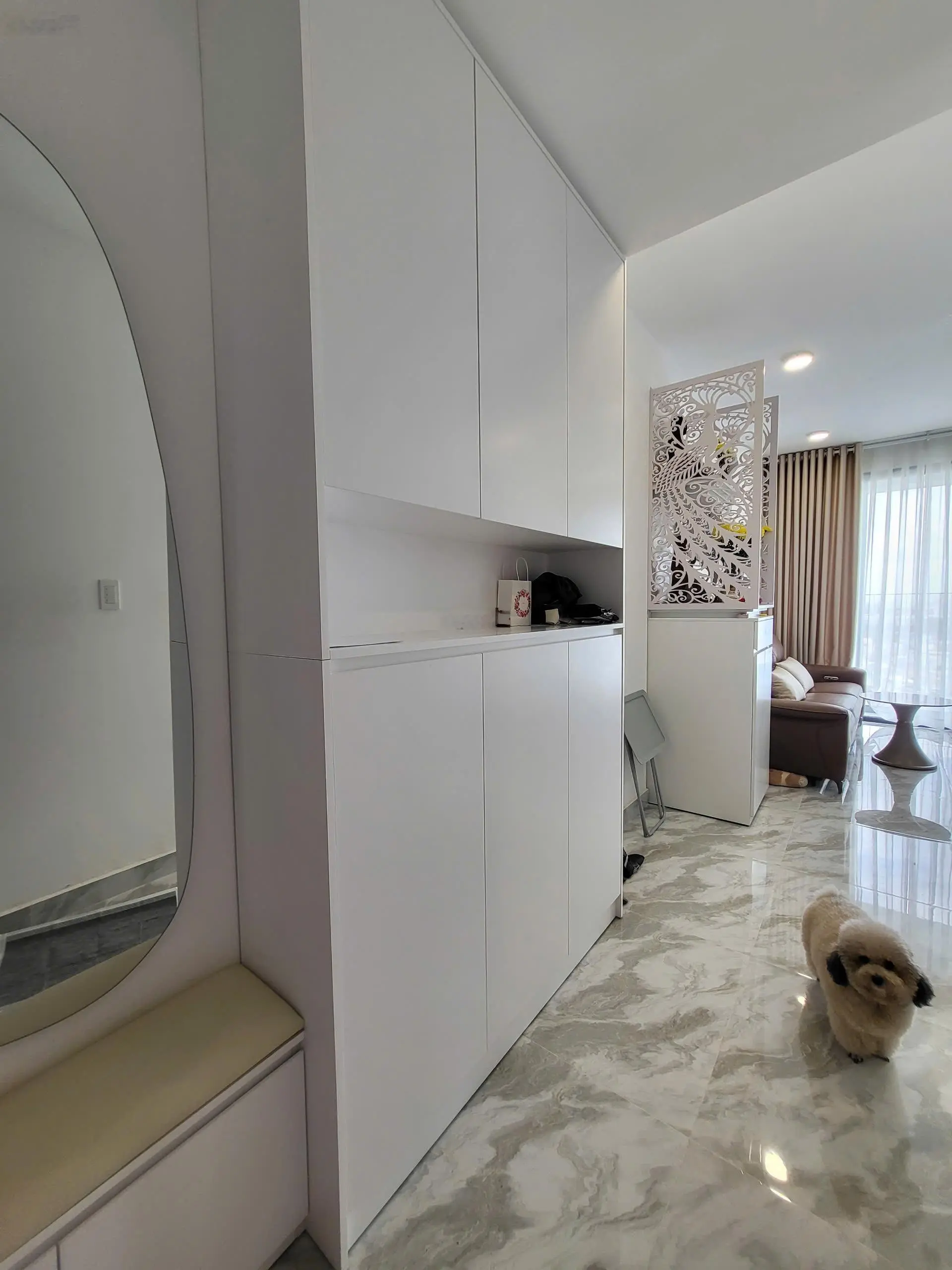 Căn góc tầng cao nhất 2PN 2WC diện tích 70m2 mới thiết kế tone trắng nâu, full NT sang trọng