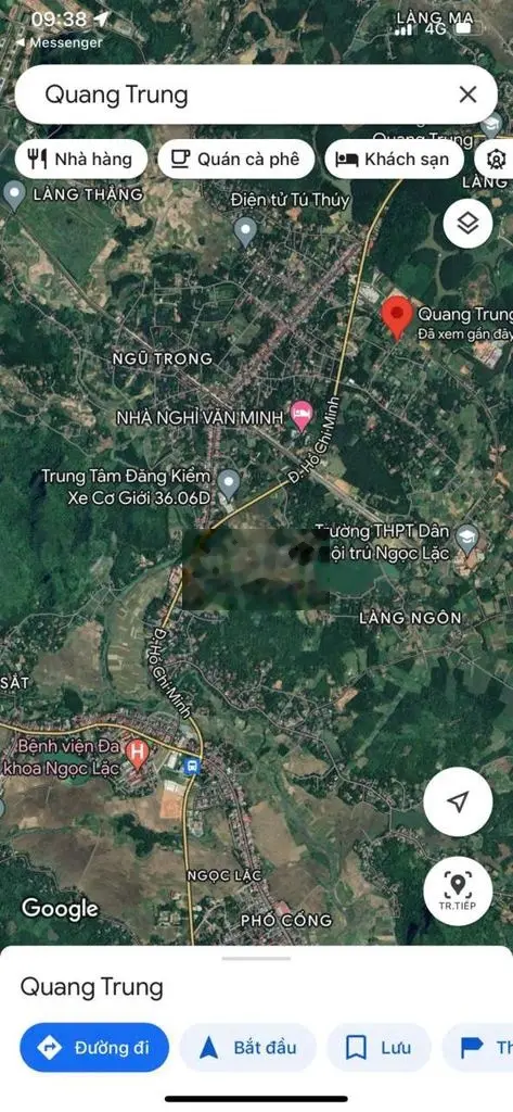 Hơn 500M2 Đất Thị Trấn Ngọc Lặc Chỉ 600 Triệu