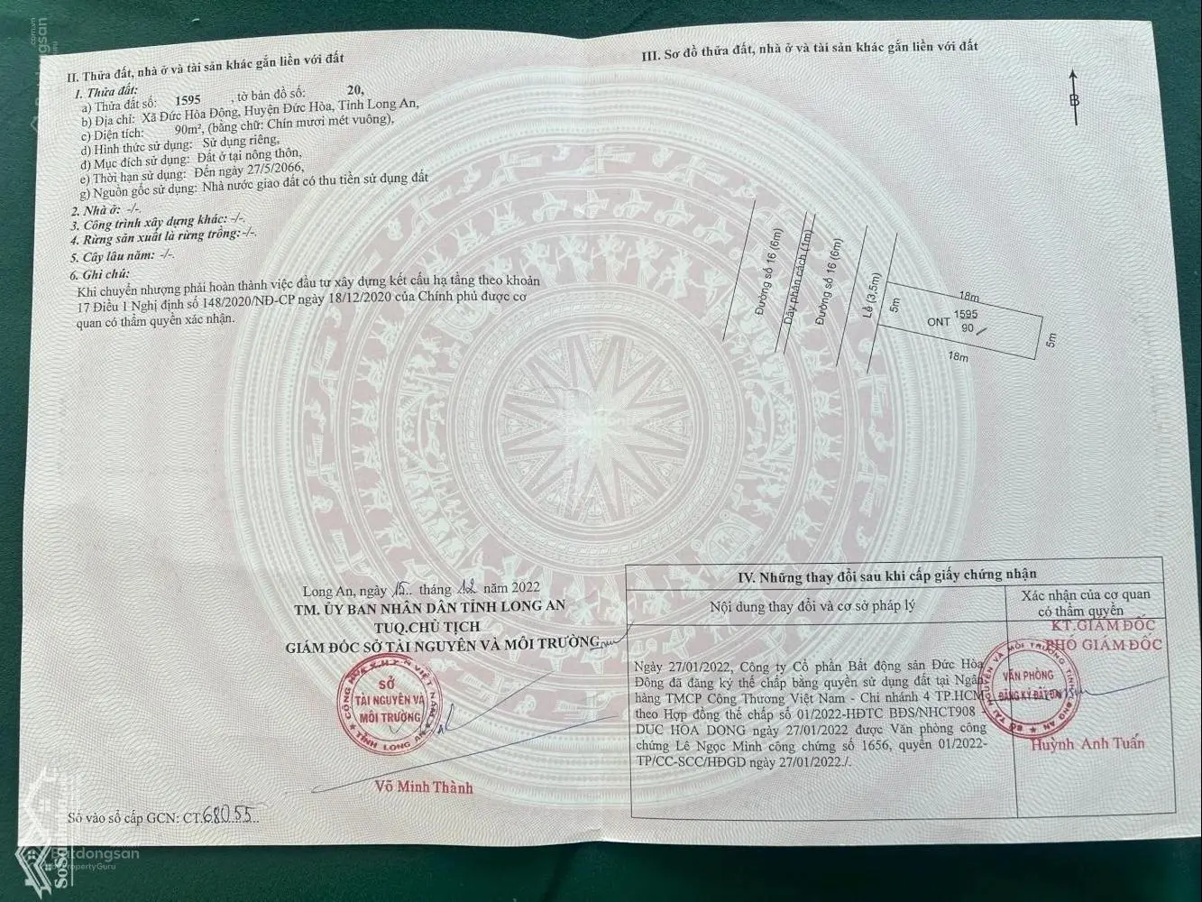 Chính chủ bán lô B đẹp đường 20m, có sổ sang tên ngay, giá thấp hơn HĐ 400tr