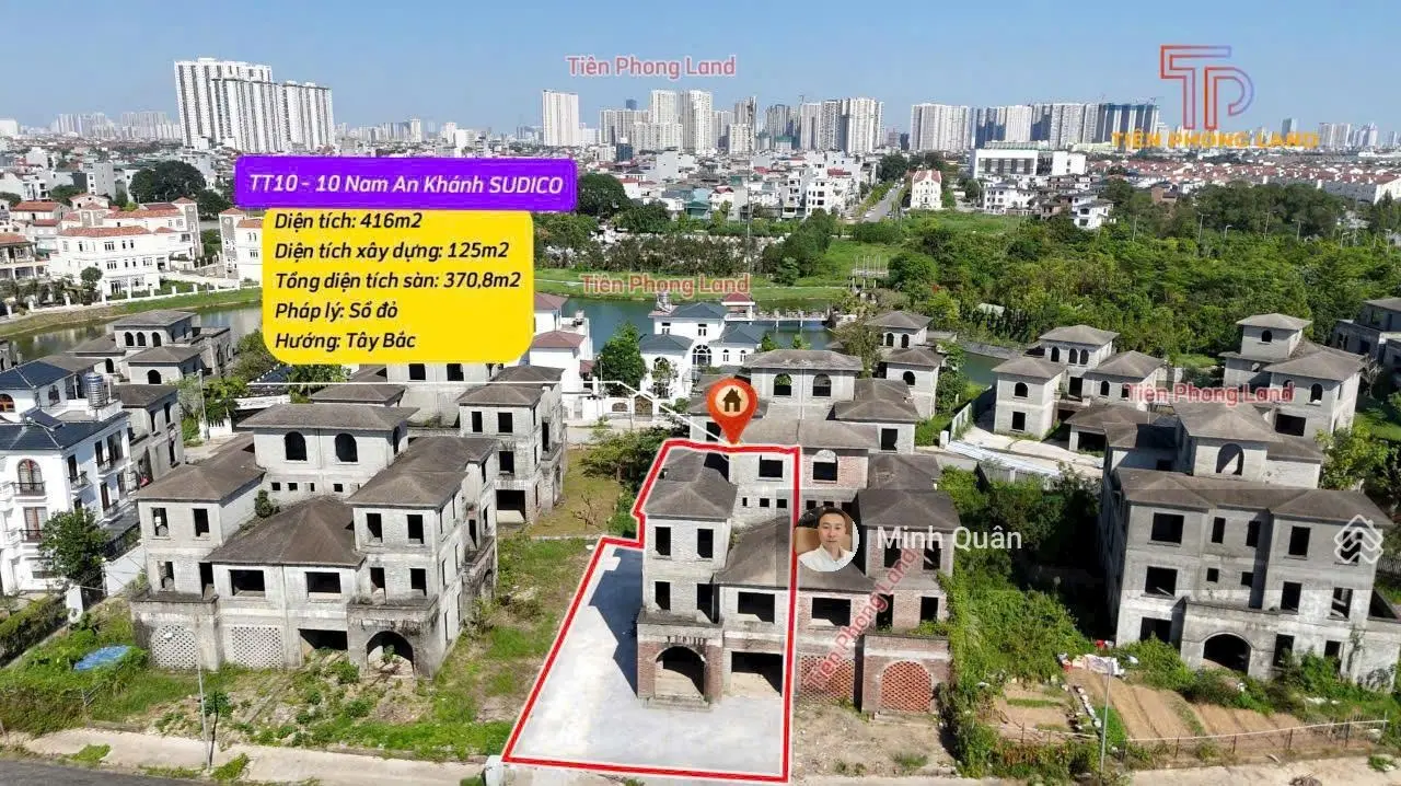Bán nhanh biệt thự Nam An Khánh - giá đầu tư, DT 416m2, MT hơn 15m, sổ đỏ cc, giá chỉ hơn 90 tr/m2
