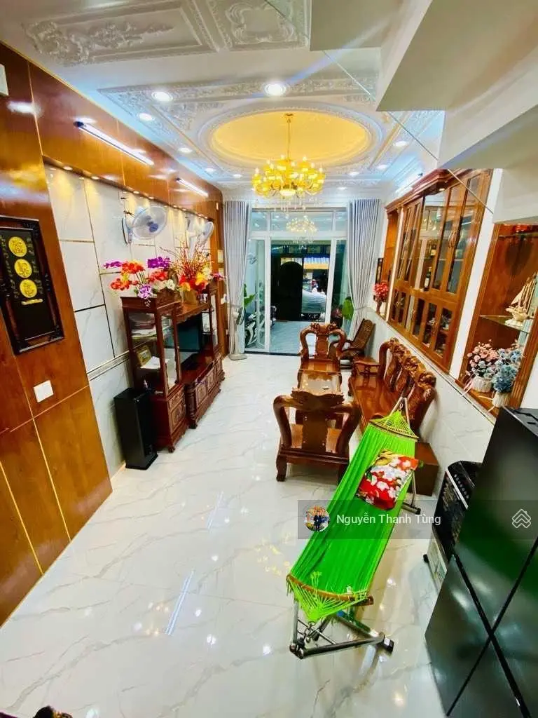 Bán nhà mặt tiền gần chợ Hiệp Thành Quận 12 - 88m2, 4 tầng, nội thất cao cấp - nhà đẹp ở ngay