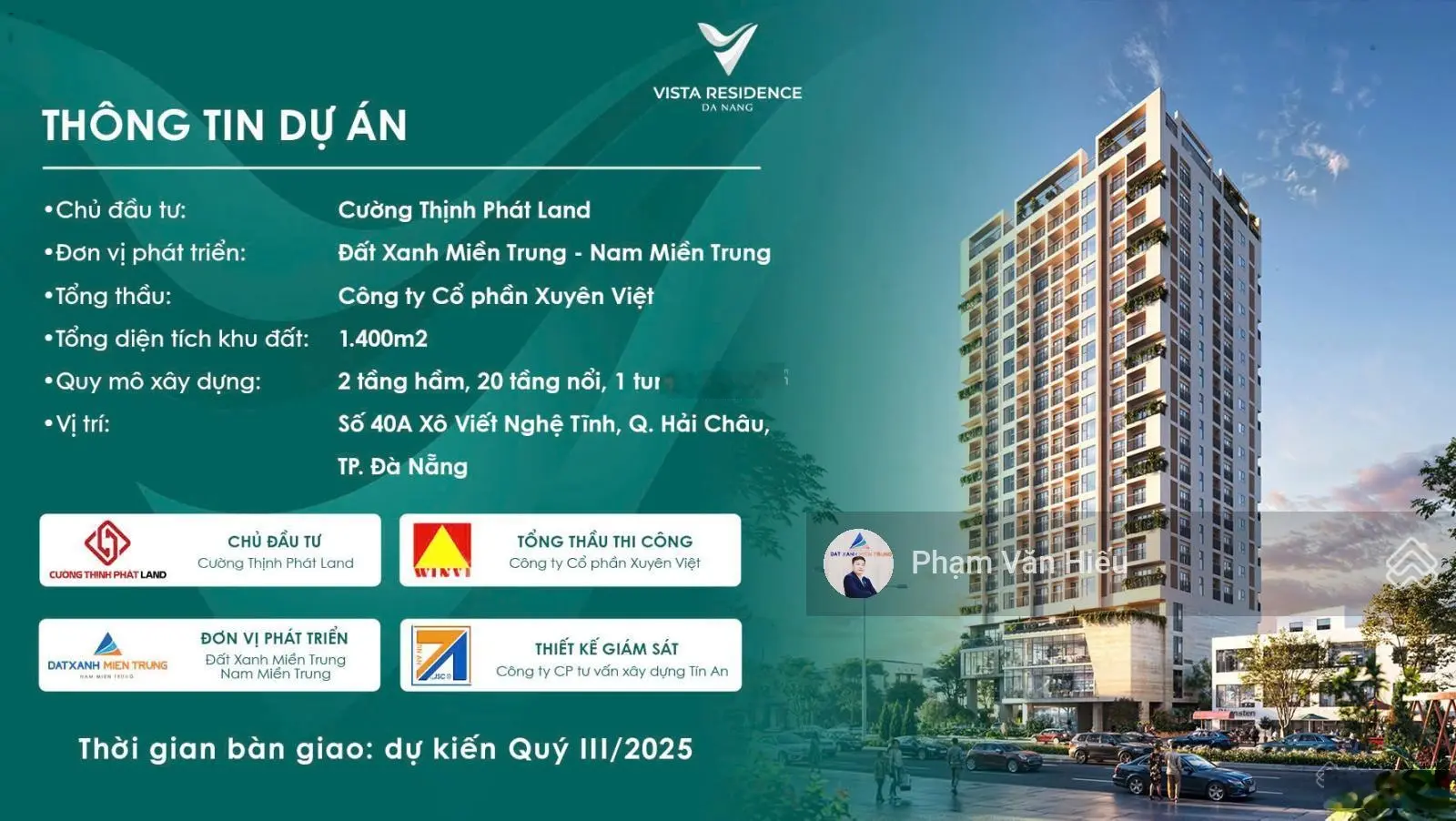 Căn hộ Vista TT Hải Châu ĐN 2PN ven sông Hàn -View pháo hoa-Biển-Ưu đãi 616tr- Gía CĐT:1,2 tỷ (30%)