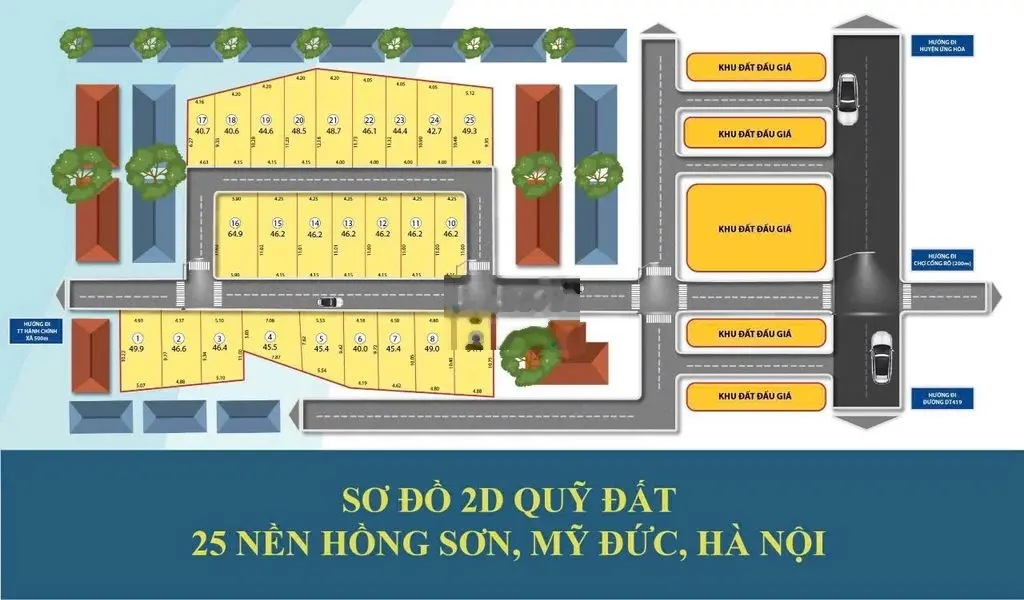 Bán Suất đất ngoại giao giá gốc Hồng Sơn Mỹ Đức 3 thoáng giáp hồ: 1 Tỷ