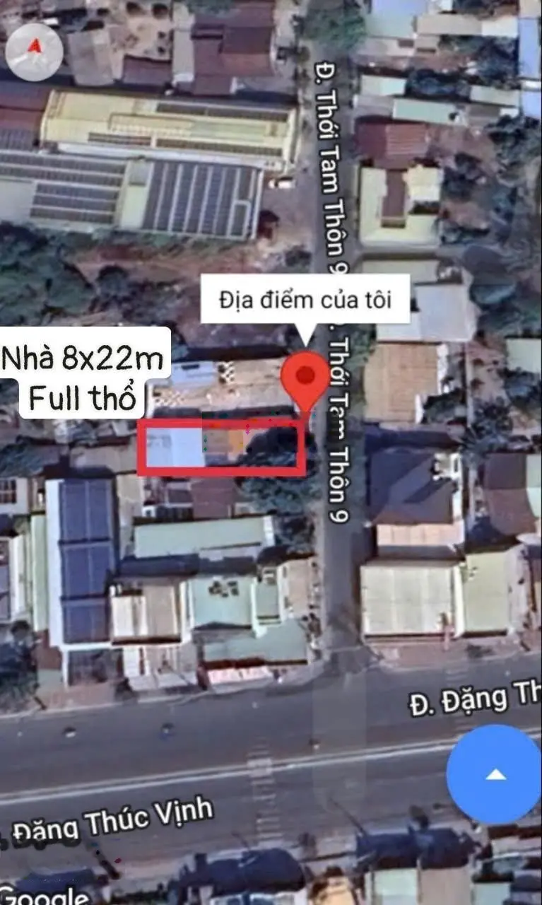 Nhà mặt tiền kinh doanh 8x22m full thổ cư. Cách Đặng Thúc Vịnh chỉ 30m. Giáp thị trấn Hóc Môn. Zalo