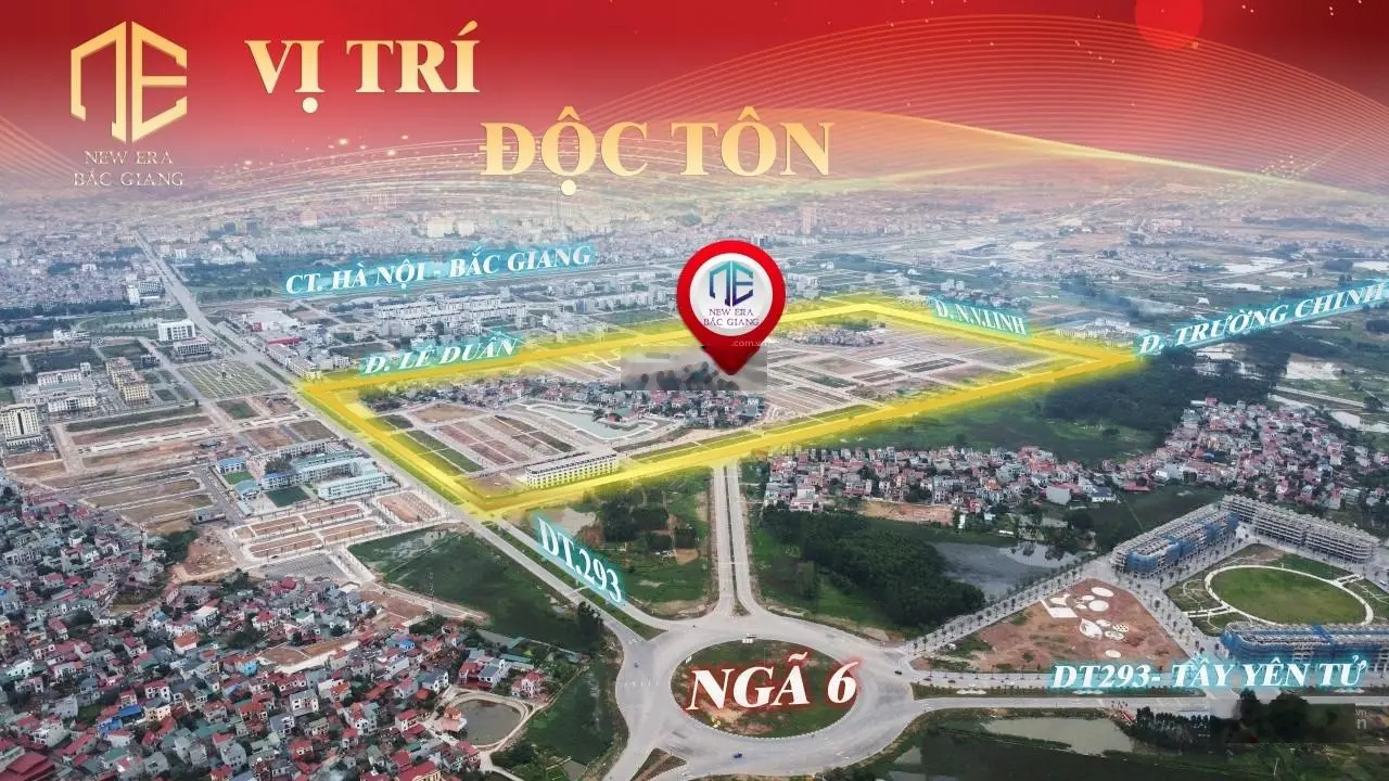 Đất nền sẵn sổ cạnh ngã 6 Tp. Bắc Giang
