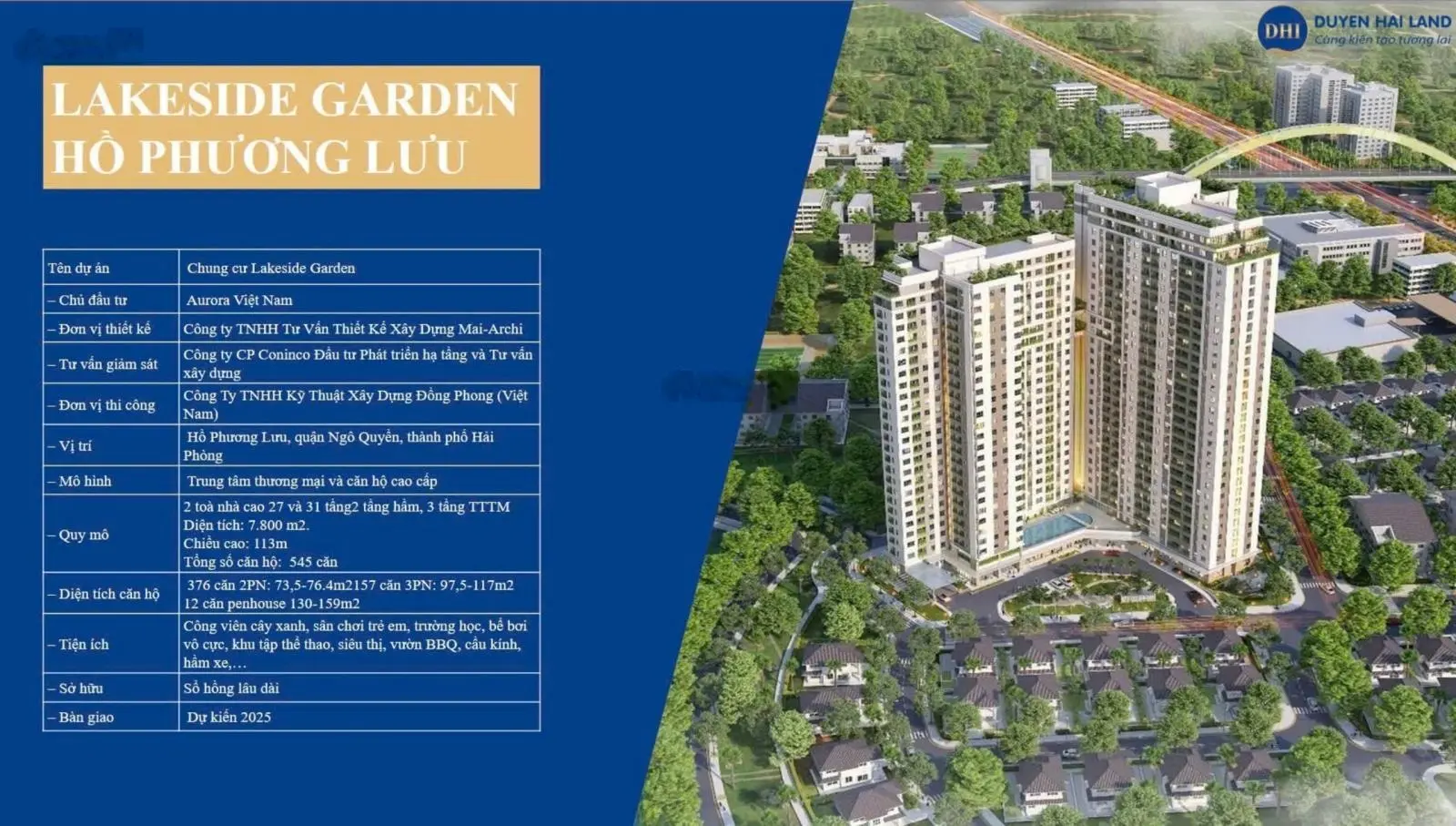 Căn hộ cao cấp ra mắt với mức giá hấp dẫn vị trí cạnh hồ Phương Lưu giá từ 3 tỷ căn 2 PN 73m2