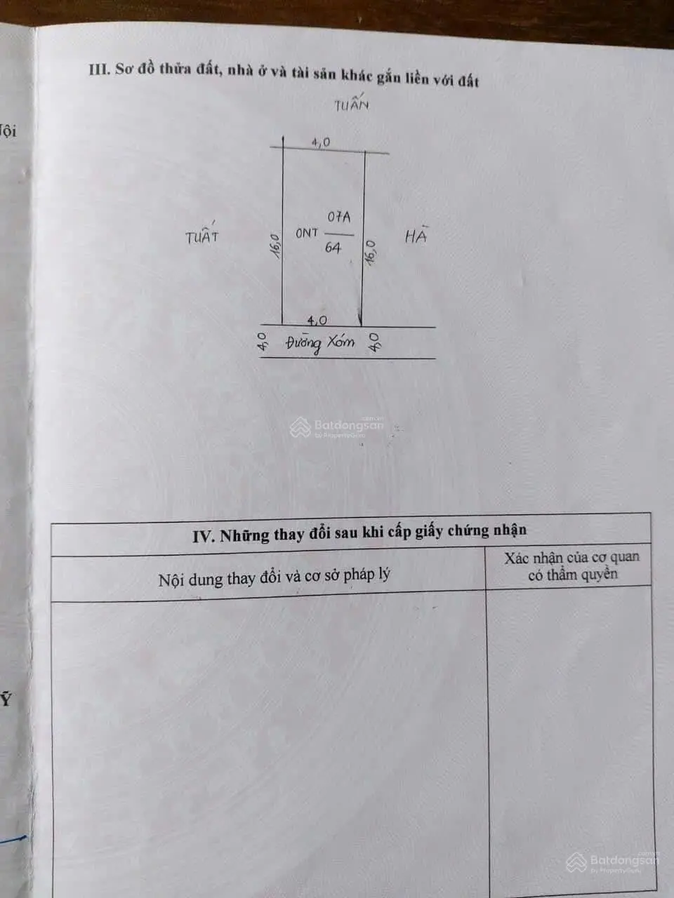 Bán đất Thủy Xuân Tiên, Chương Mỹ, diện tích 64m2, sổ sẵn giao dịch, mt 4m