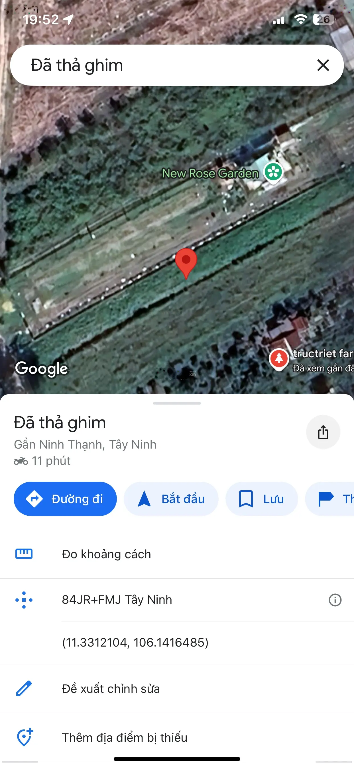 Bán đất giá 2,4 tỷ VND tại phường Ninh Thạnh, Tây Ninh, diện tích 985m2