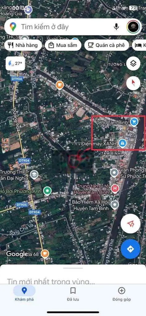 Đất nền mặt tiền 13m - TT.Tam Bình