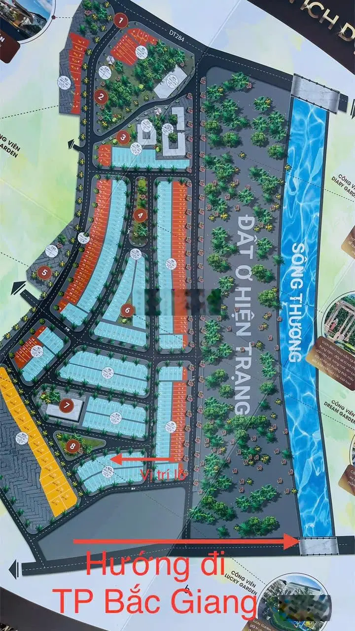 Bán đất nền dự án Mỹ Độ Vista City Bắc Giang, 2,6xx tỷ, 88m2, view đẹp hot!