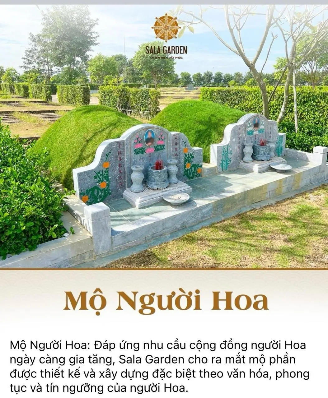 Hoa viên Sala Garden HCM 47tr/mộ, sổ cầm tay