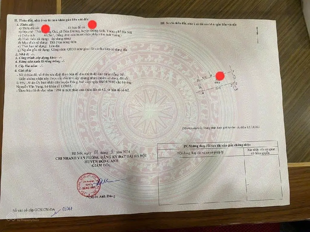 Cần bán đất giá 4,3 tỷ VND tại Đường Trung Oai, Đông Anh, Hà Nội
