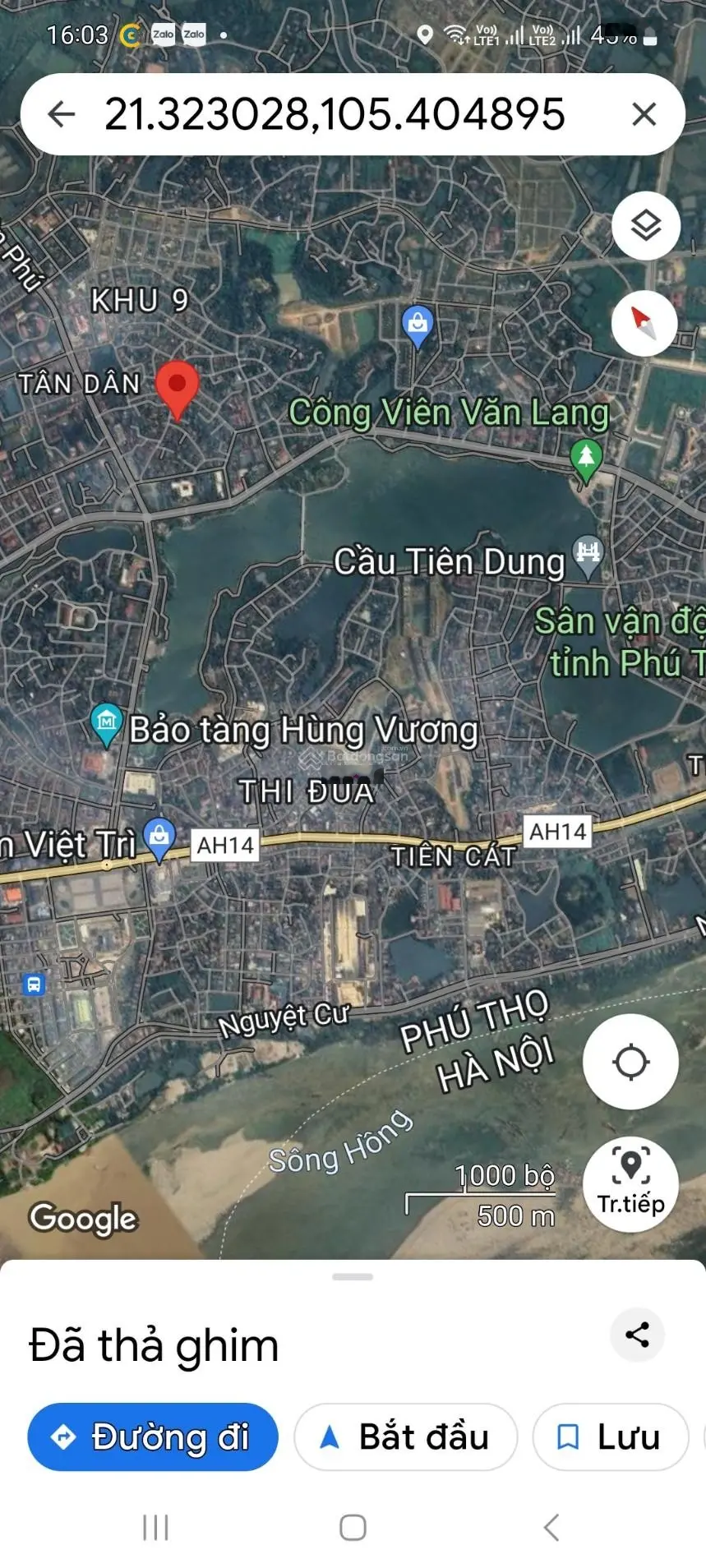 Chính chủ 185m đất tại Tân Dân Việt Trì 2 mặt đường, đường thông 2 ô tô tránh nhau