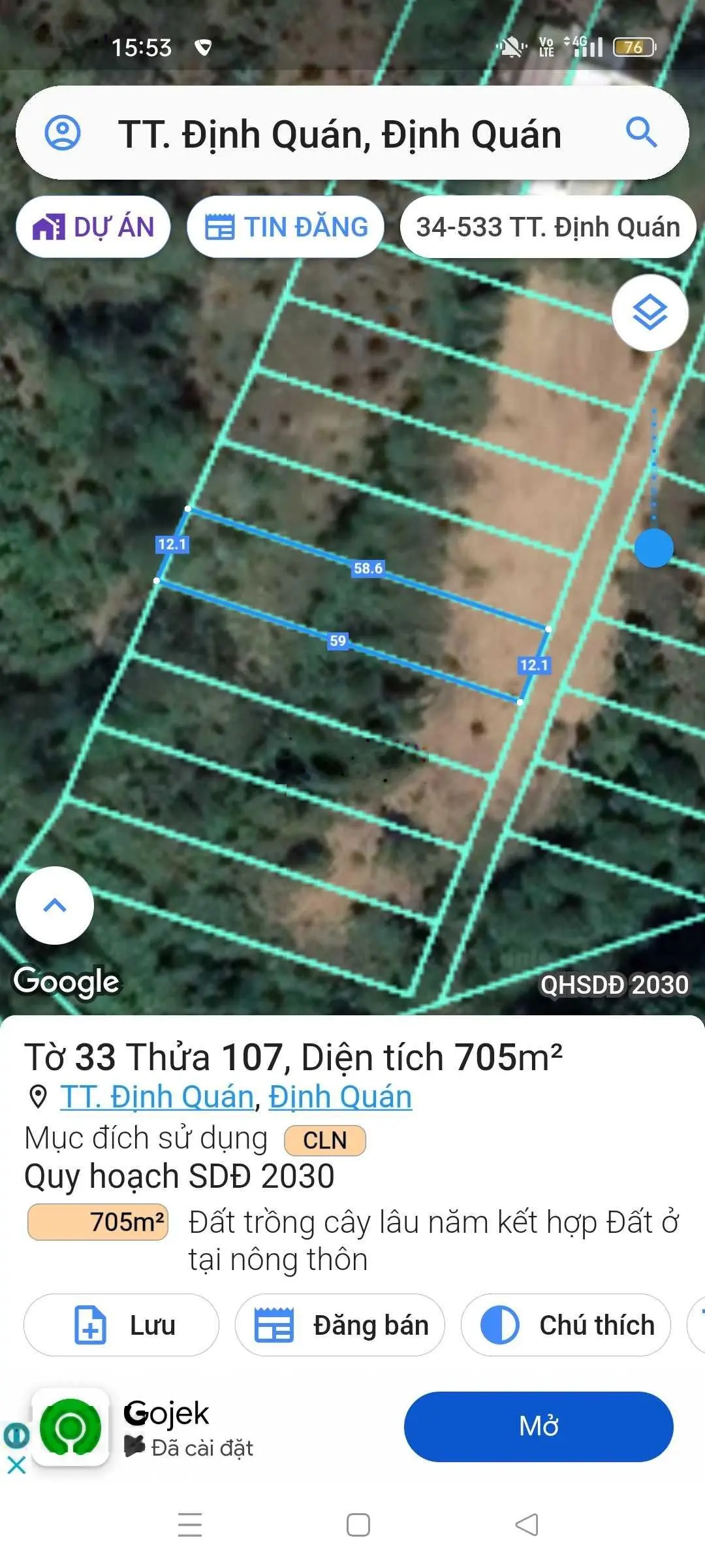 Bất đất gần thị trấn Bảo Lộc. Đất mặt tiền, đất ngộp