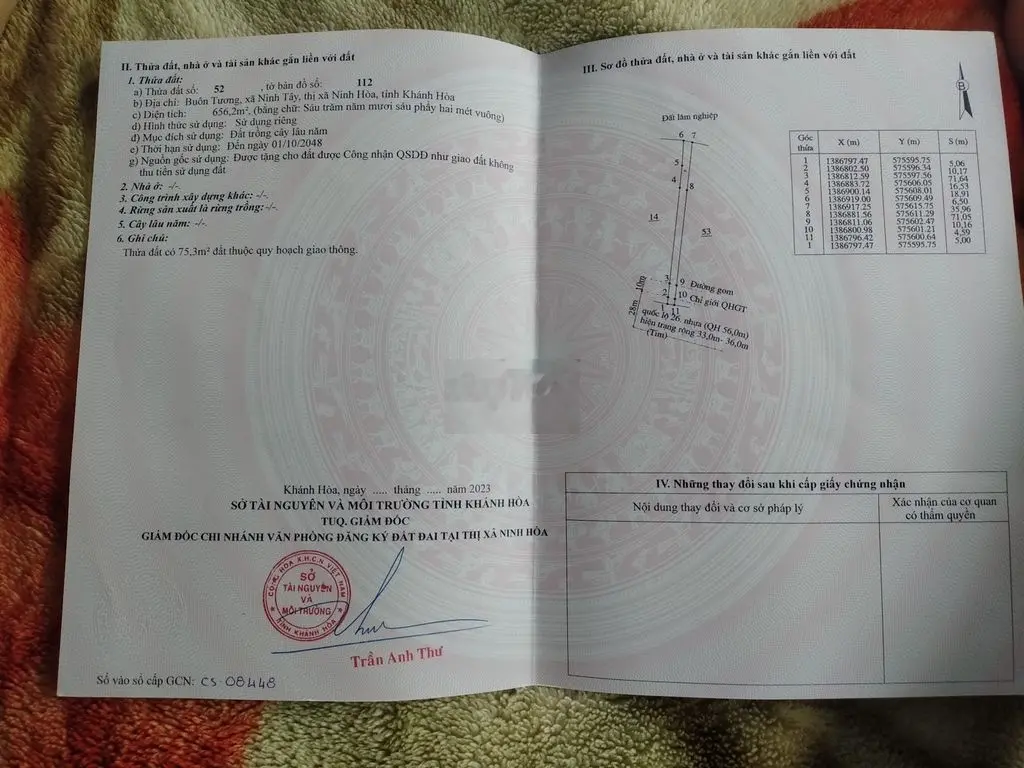 [Hot] Bán đất đối diện SUỐI NƯỚC NÓNG TRƯỜNG XUÂN - QL26 - Ninh Hòa