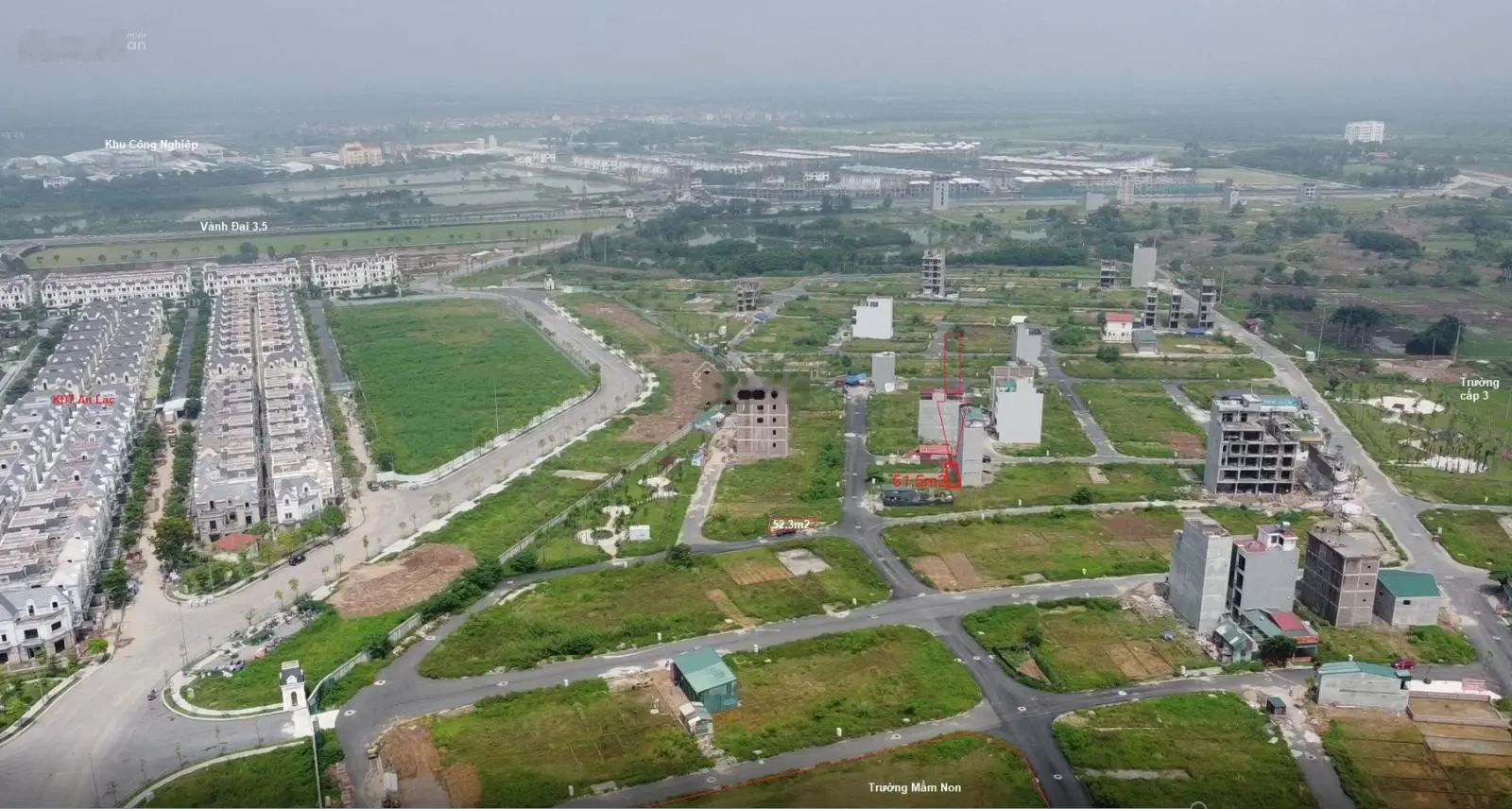 52m2, đất liền kề, đường 12m, hè 2.5m, kinh doanh, khu 25 hecta Vân Canh, 7.6 tỷ
