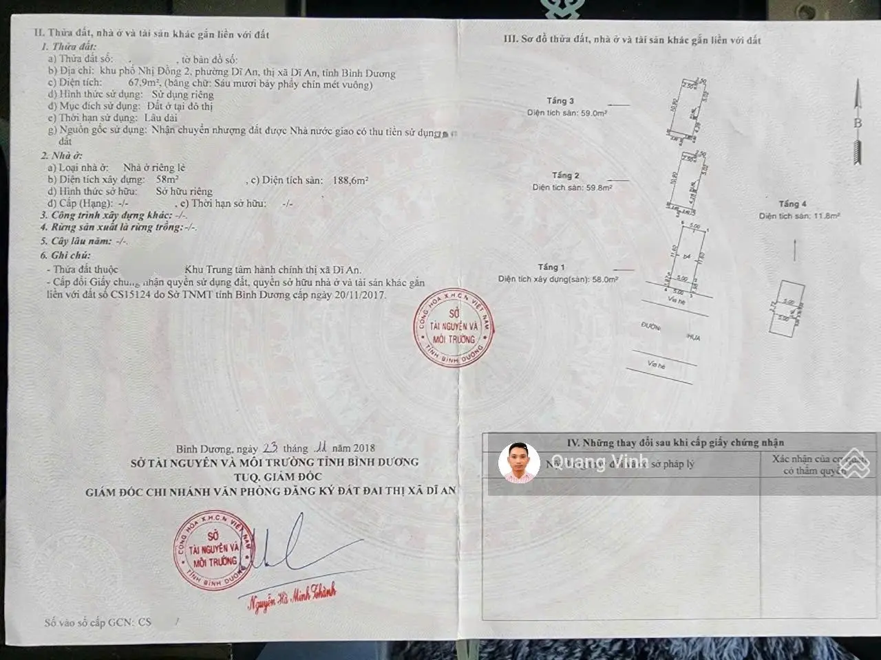 Nhà khu trung tâm hànhh chính Dĩ An, sổ riêng hoàn công, gần Big C Go, 2360 Dĩ An Bình Dương