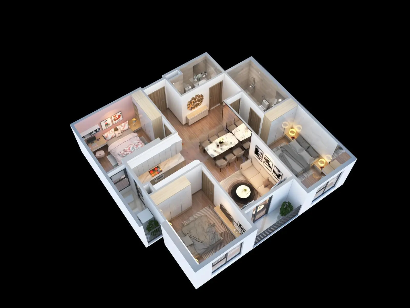 Căn hộ 3PN view sông Đuống giá 4,2x tỷ - DT 95m2 Bình Minh Garden - Bàn giao full NT về ở ngay