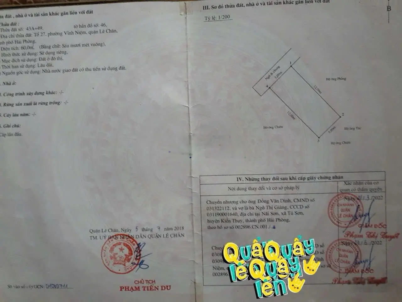 Chính chủ bán lô góc Vĩnh Tiến 60m², lưu không 20m, siêu phẩm đầu tư, giá 2.5 tỷ, Hải Phòng