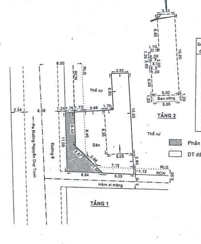 Bán nhà ngộp NH góc 2MT Đường số 6. DT: 163m2. Ngang 11m. Giá 8,5 tỷ